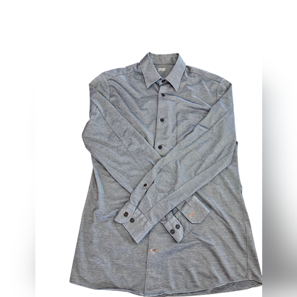Gray Anti- Wrinkle Button-Up Shirt
